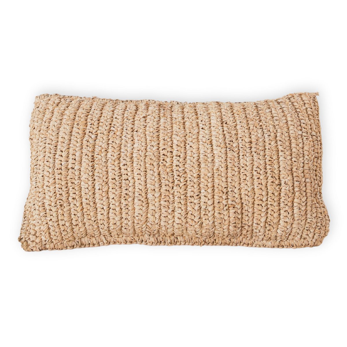 Sierkussen 50x30 cm | Raffia |met vulling
