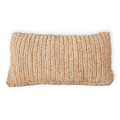 Sierkussen 50x30 cm | Raffia |met vulling