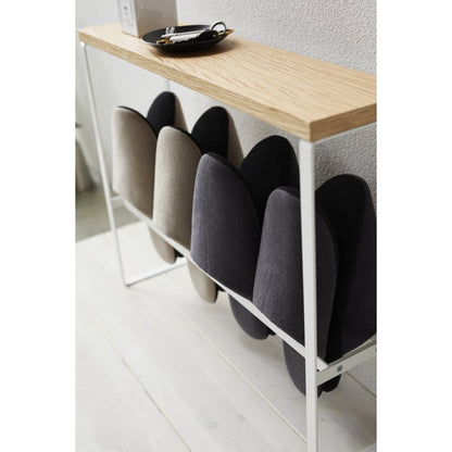 Yamazaki | Houten bovenblad | slipper rek | Wit
