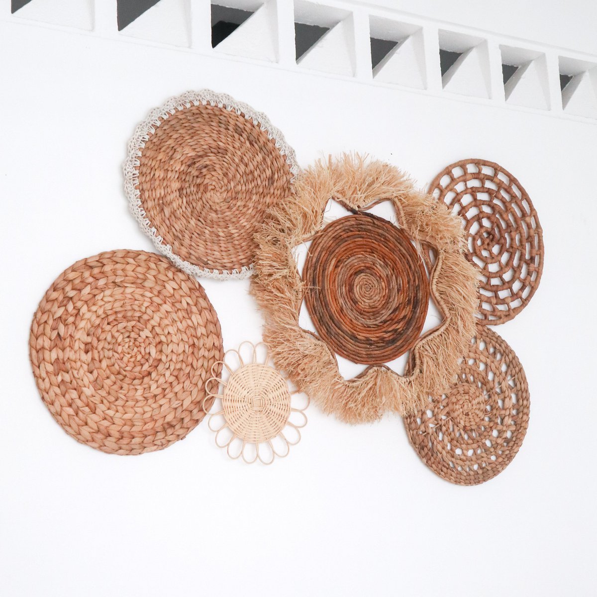 Tropische wanddecoratieset 6 gemengde stukken