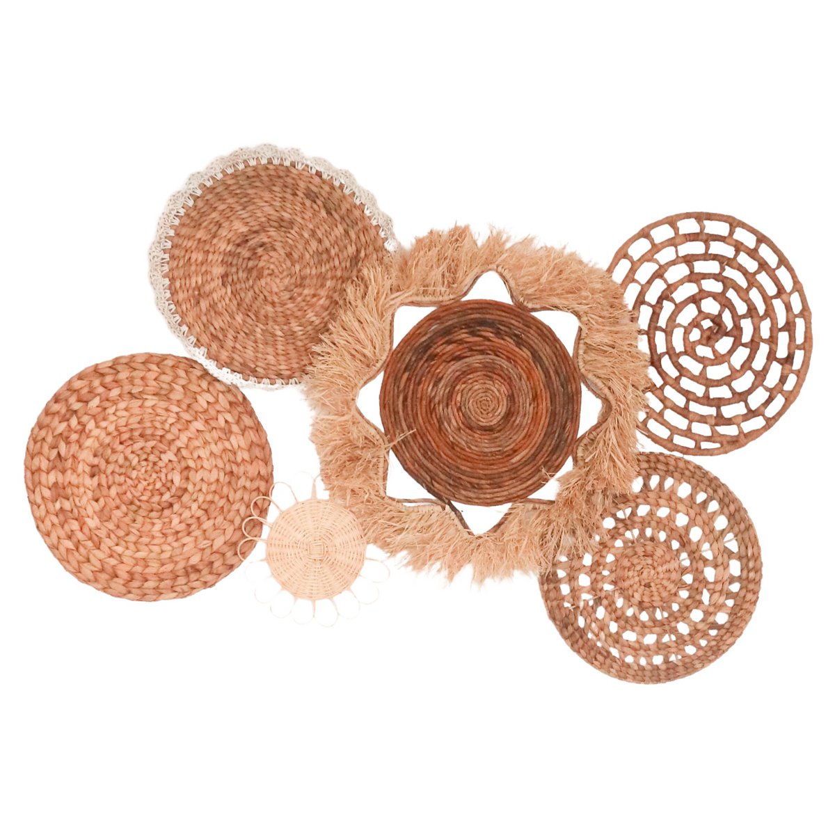 Tropische wanddecoratieset 6 gemengde stukken